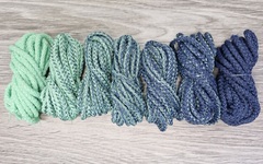 Шнур 5мм с сердечником ГРАДИЕНТ Свежая Мята-Джинс - Шнуры для рукоделия