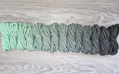 Шнур 5мм с сердечником ГРАДИЕНТ Свежая Мята-Полынь-Графит - Шнуры для рукоделия