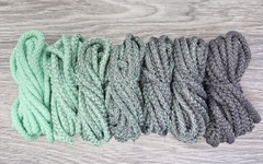 Шнур 5мм с сердечником ГРАДИЕНТ Свежая Мята-Серый - Шнуры для рукоделия
