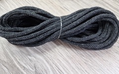 шнур хлопковый 4мм без сердечника темно-серый - Шнуры для рукоделия