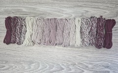 Градиент 3мм без сердечника: винный-айвори-пыльная роза-айвори-винный - Шнуры для рукоделия