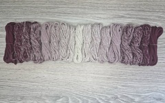 Градиент 3мм без сердечника: винный-пыльная роза-айвори-пыльная роза-винный- - Шнуры для рукоделия