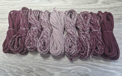 Градиент 3мм без сердечника: винный-пыльная роза-винный - Шнуры для рукоделия