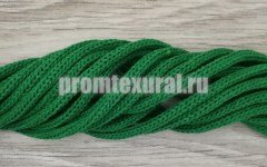 Шнур хлопковый 4мм без сердечника Зеленый - Шнуры для рукоделия