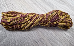 шнур меланж п/э 3мм без сердечника желтый + винный - Шнуры для рукоделия