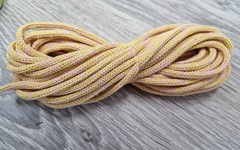 шнур хлопковый 4мм без сердечника желтый+розовый - Шнуры для рукоделия