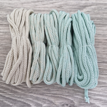 Шнур Градиент 3мм без сердечника айвори — мята - Шнуры для рукоделия