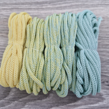 Шнур Градиент 3мм без сердечника св.желтый- мята - Шнуры для рукоделия