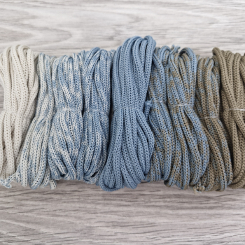 Шнур Градиент 3мм без сердечника Айвори — дымчатый — Кофе - Шнуры для рукоделия