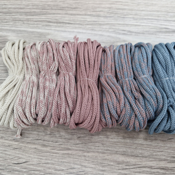 Шнур Градиент 3мм без сердечника айвори - пыльная роза(II) -  дымчатый - Шнуры для рукоделия
