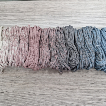 Шнур Градиент 3мм без сердечника айвори - пыльная роза(II) -  серый- дымчатый - Шнуры для рукоделия