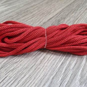 Шнур 3мм без сердечника алый - Шнуры для рукоделия