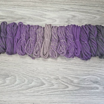 Градиент 3мм без сердечника: асфальт-сирень-пыльная роза-сирень-асфальт - Шнуры для рукоделия