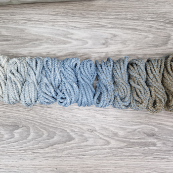 Шнур полиэфирный 5мм с сердечником ГРАДИЕНТ Айвори- Дымчатый -Кофе - Шнуры для рукоделия