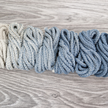 Шнур полиэфирный 5мм с сердечником ГРАДИЕНТ Айвори- Дымчатый - Шнуры для рукоделия