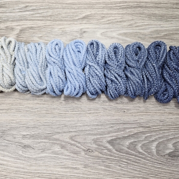 Шнур 5мм с сердечником ГРАДИЕНТ Айвори- Нежно-голубой-Джинс - Шнуры для рукоделия