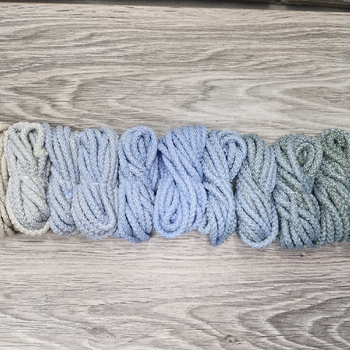 Шнур 5мм с сердечником ГРАДИЕНТ Айвори- Нежно-голубой-Полынь - Шнуры для рукоделия
