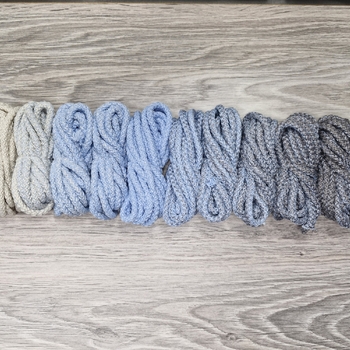 Шнур 5мм с сердечником ГРАДИЕНТ Айвори- Нежно-голубой-Серый - Шнуры для рукоделия