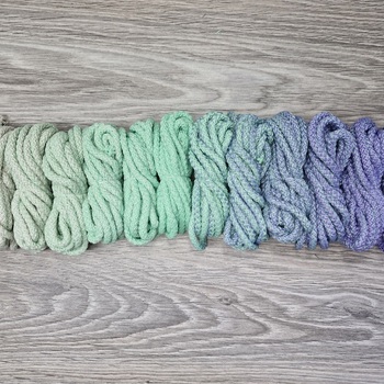 Шнур 5мм с сердечником ГРАДИЕНТ Айвори- Свежая Мята- Лаванда - Шнуры для рукоделия