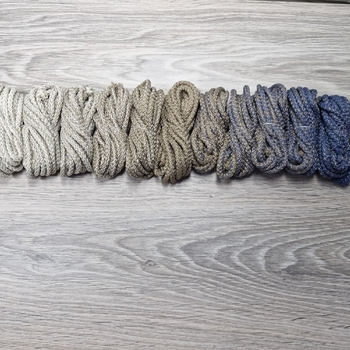 Шнур 5мм с сердечником ГРАДИЕНТ Айвори-Кофе-Джинс - Шнуры для рукоделия