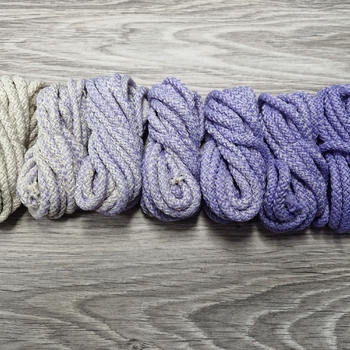 Шнур 5мм с сердечником ГРАДИЕНТ Айвори-Лаванда - Шнуры для рукоделия