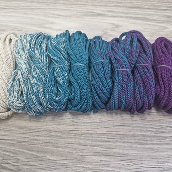 Градиент 3мм без сердечника: айвори-морская волна-фиолет - Шнуры для рукоделия