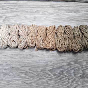 Шнур 5мм с сердечником ГРАДИЕНТ Айвори-Персик-Кофе - Шнуры для рукоделия