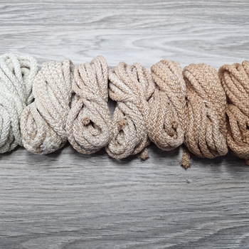 Шнур 5мм с сердечником ГРАДИЕНТ Айвори-Персик - Шнуры для рукоделия