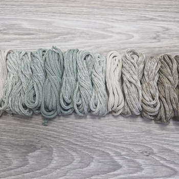 Градиент 3мм без сердечника: айвори-полынь-айвори-кофе - Шнуры для рукоделия