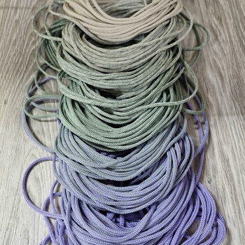 Градиент 3мм без сердечника Айвори-Полынь-Лаванда - Шнуры для рукоделия