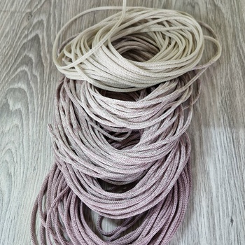 Градиент 3мм без сердечника Айвори-пыльная Роза - Шнуры для рукоделия