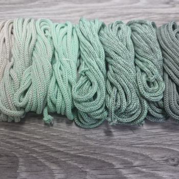 Градиент 3мм без сердечника: айвори-свежая мята-полынь (без чистой мяты) - Шнуры для рукоделия