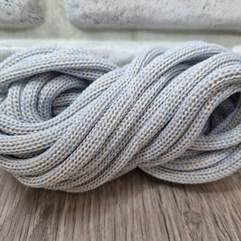 ШНУР 8ММ с сердечниками полиэфир Айвори+нежно-Голубой  - Шнуры для рукоделия