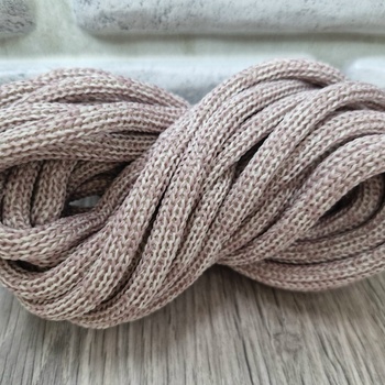 ШНУР 8ММ с сердечниками полиэфир Айвори+Пыльная Роза - Шнуры для рукоделия