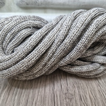 ШНУР 8ММ с сердечниками полиэфир Айвори+Серый - Шнуры для рукоделия