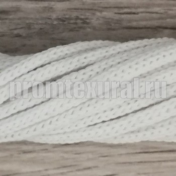Шнур хлопковый без сердечника 4мм белый - Шнуры для рукоделия