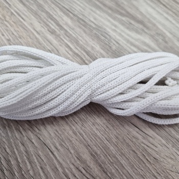 шнур хлопковый 4мм без сердечника белый - Шнуры для рукоделия