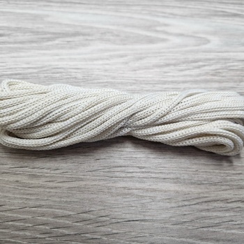 шнур меланж п/э 3мм без сердечника белый+айвори   - Шнуры для рукоделия