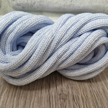 ШНУР 8ММ с сердечниками полиэфир Белый+нежно-Голубой  - Шнуры для рукоделия