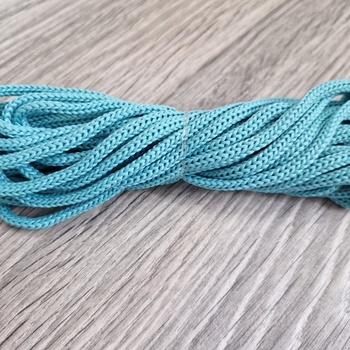 Шнур полиэфирный 3мм без сердечника Бирюза - Шнуры для рукоделия