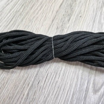 Шнур полиэфирный 3мм без сердечника черный - Шнуры для рукоделия