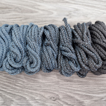 Шнур полиэфирный 5мм с сердечником ГРАДИЕНТ Дымчатый - Асфальт - Шнуры для рукоделия