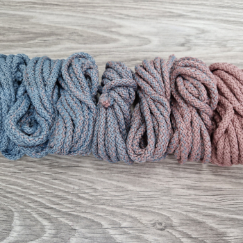 Шнур полиэфирный 5мм с сердечником ГРАДИЕНТ Дымчатый - П.Роза (II) - Шнуры для рукоделия