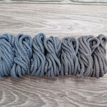 Шнур полиэфирный 5мм с сердечником ГРАДИЕНТ Дымчатый -Серый - Шнуры для рукоделия