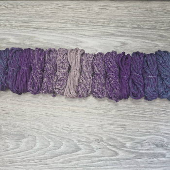 Градиент 3мм без сердечника: джинс-фиолет-пыльная роза-фиолет-джинс - Шнуры для рукоделия