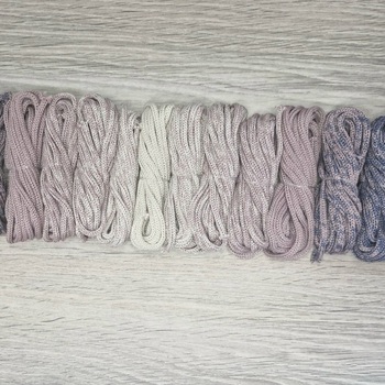 Градиент 3мм без сердечника: джинс-пыльная роза-айвори-пыльная роза-джинс - Шнуры для рукоделия