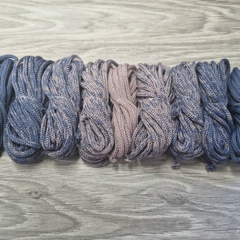 Градиент 3мм без сердечника: джинс-пыльная роза-джинс - Шнуры для рукоделия