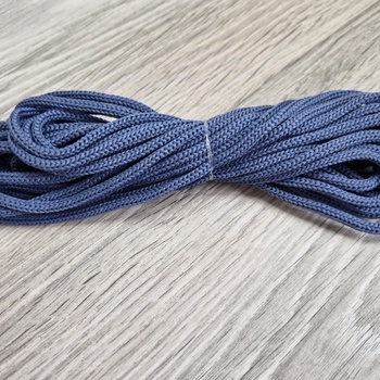 Шнур полиэфирный вязаный 3мм Джинс без сердечника - Шнуры для рукоделия