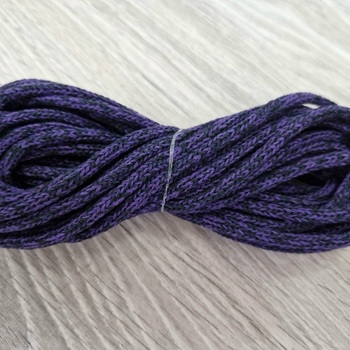 шнур хлопковый 4мм без сердечника фиолет+темно-синий - Шнуры для рукоделия