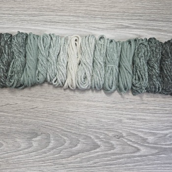 Градиент 3мм без сердечника: графит-полынь-айвори-полынь-графит - Шнуры для рукоделия